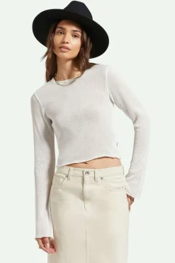 Sheer L/S Knit Top