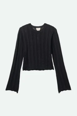 Sheer L/S Knit Top