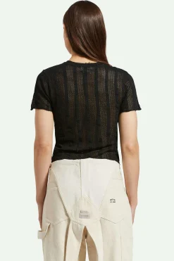 Sheer S/S Knit Top