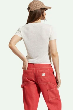Sheer S/S Knit Top
